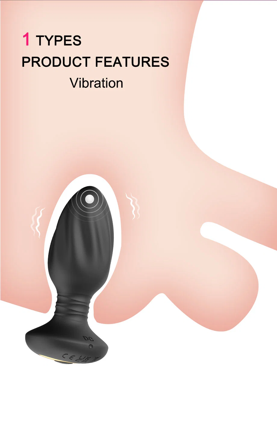 Vibrating Anal Plug Vibrator Prostate Massagers Anus Sex Toys for Men, Women and Couples