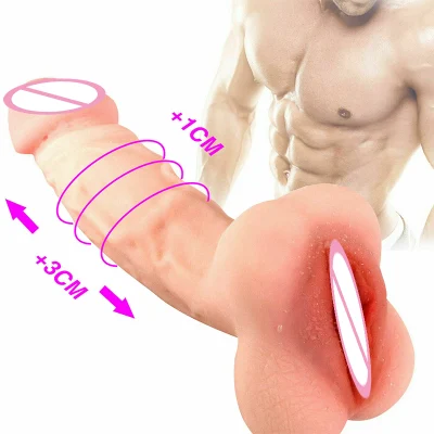 Gran consolador realista de TPE, juguete sexual para hombres, muñeca sexual 3D suave, pene, vagina G