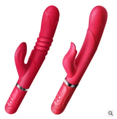 Juguetes sexuales del vibrador de las mujeres del sexo del color rojo del oscilación telescópico automático 360